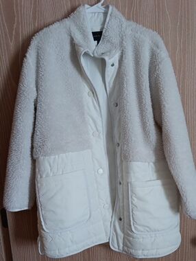 Ann Taylor Cream White Teddy Jacket